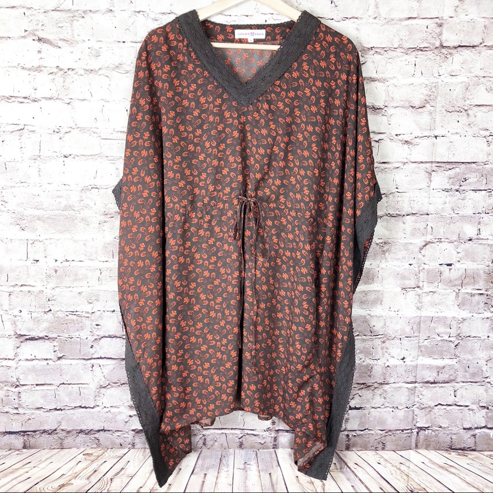 Altar’d State brown and orange kaftan tunic sz Sm